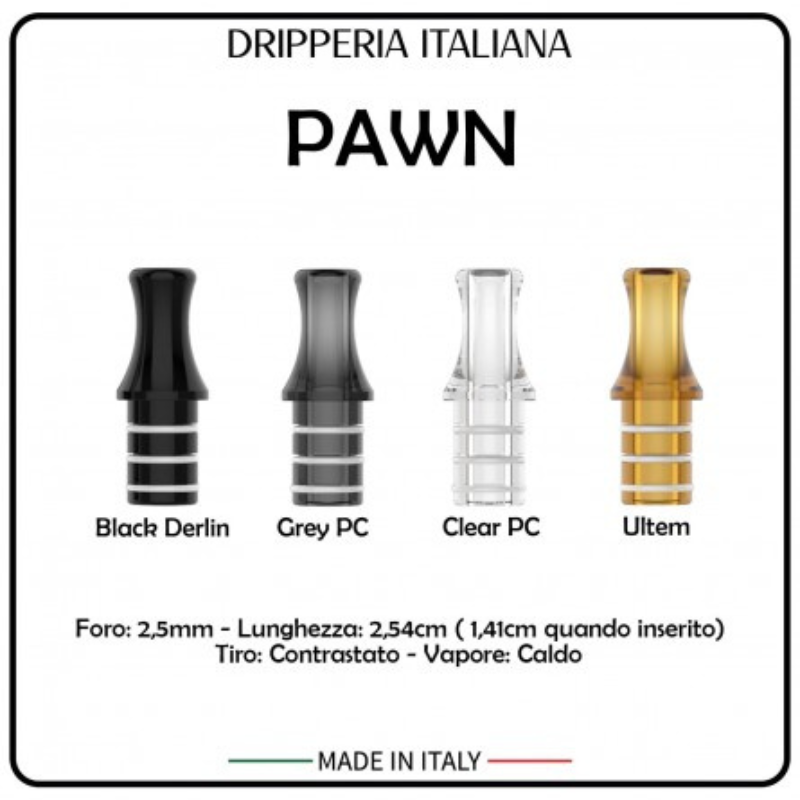 copy of DRIPPERIA ITALIANA - DRIP TIP PAWN KIWI & M1 POD EDITION