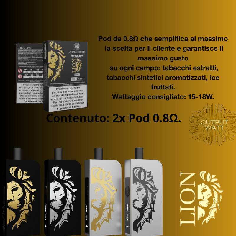 LION POD CARTUCCE RICAMBIO LA TABACCHERIA 2 PEZZI