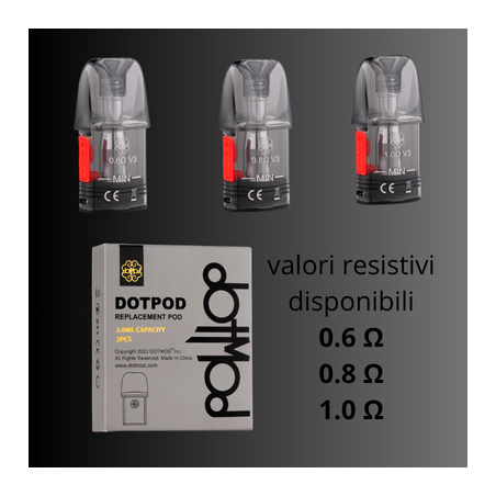 POD DI RICAMBIO DOTPOD GO 2PEZZI